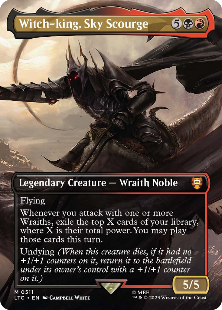 mtg witch cards Witch-king, Sky Scourge (Borderless) [Tales of Middle-earth Commander] Material:Maple 01/23/26 Marvel Super Heroes Commander The Best Myriad Cards