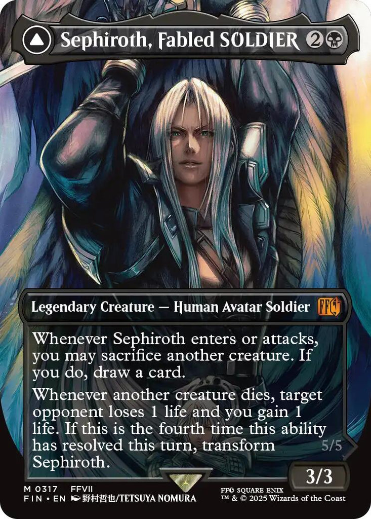 Sephiroth, Fabled SOLDIER // Sephiroth, One-Winged Angel (Borderless)