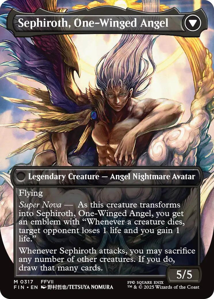angel mtg cards Sephiroth, Fabled SOLDIER // Sephiroth, One-Winged Angel (Borderless)