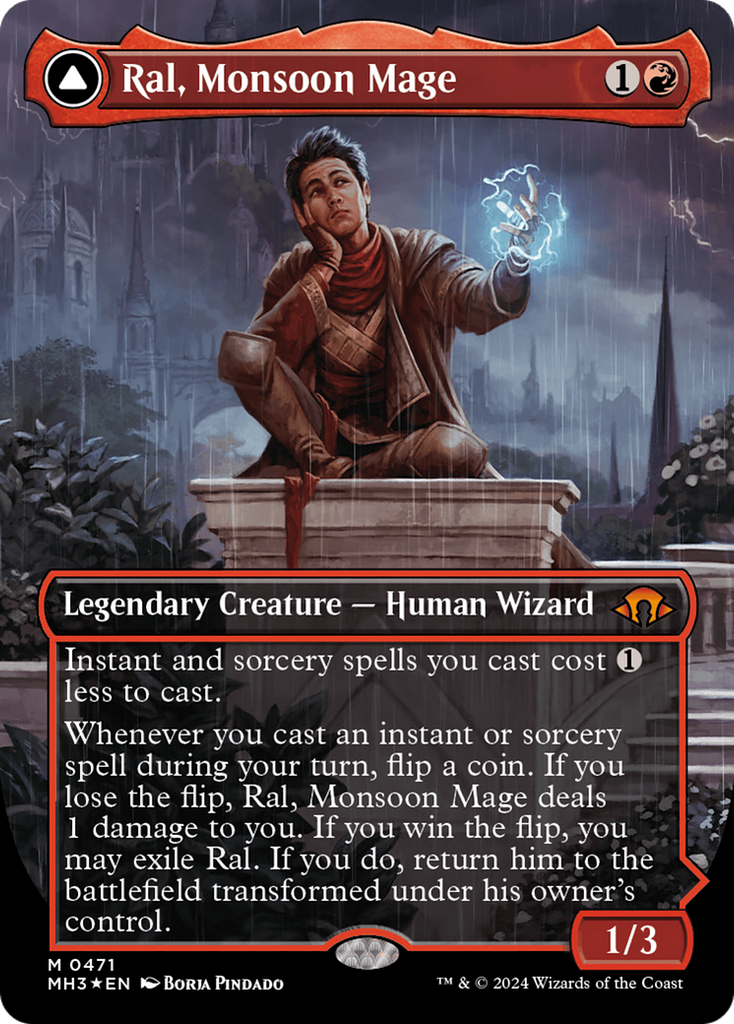 mtg walking dead cards Ral, Monsoon Mage // Ral, Leyline Prodigy (Borderless) (Textured Foil)