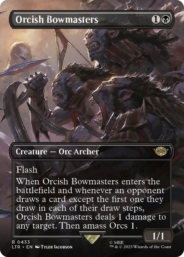 Orcish Bowmasters (Borderless Alternate Art) [The Lord of the Rings: T