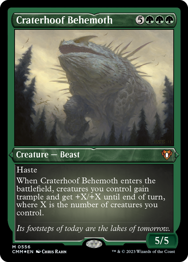 mtg behemoth final fantasy Magic The Gathering - Universes Beyond - Craterhoof Behemoth (Foil Etched) [Commander
