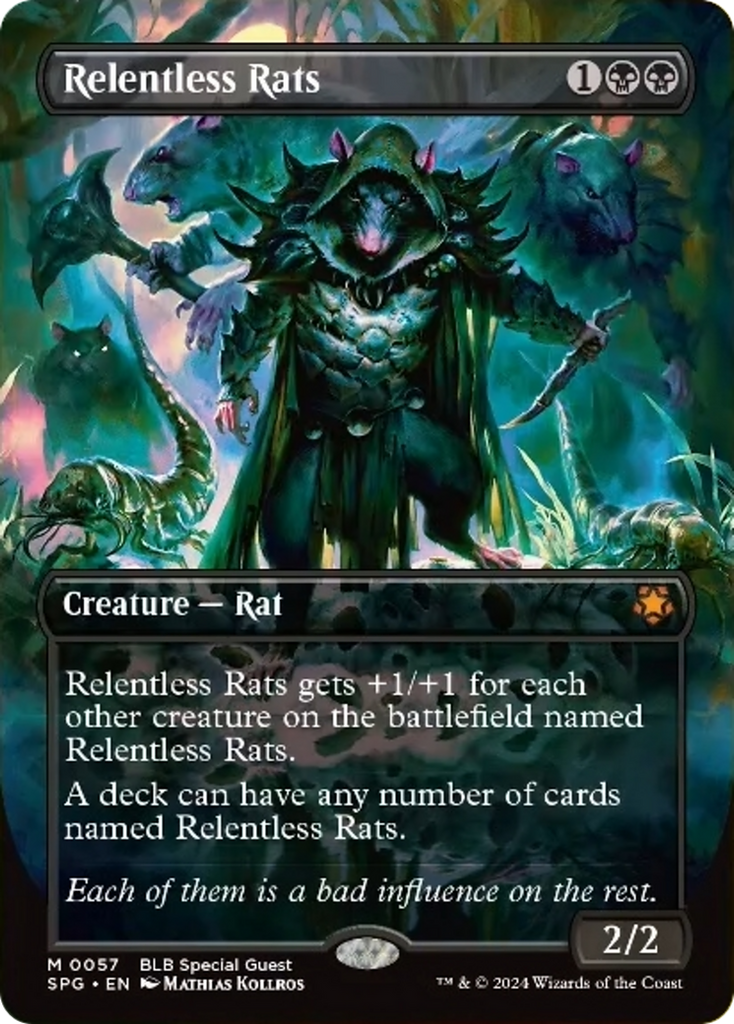 best cards for rat deck mtg Relentless Rats (Borderless) [Bloomburrow Special Guests]