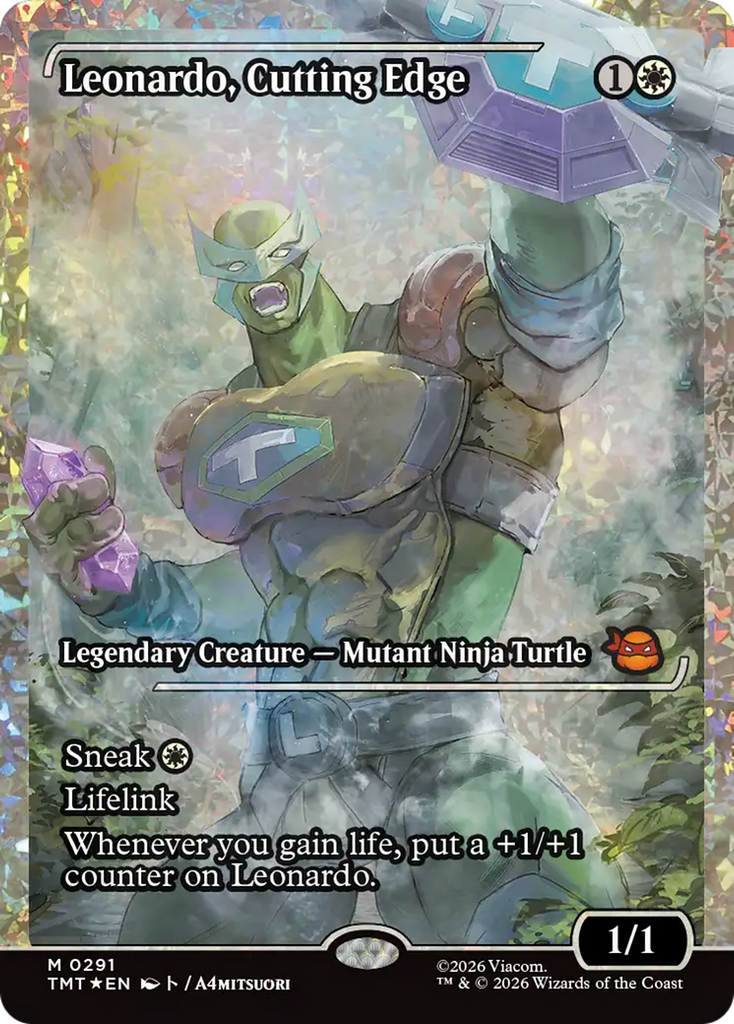 Leonardo, Cutting Edge (Showcase) (Fracture Foil) [Teenage Mutant Ninj