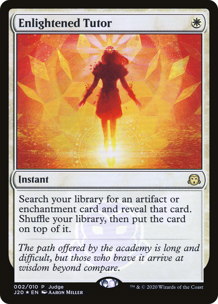 cheap tutor cards mtg Enlightened Tutor [Judge Gift Cards 2020]