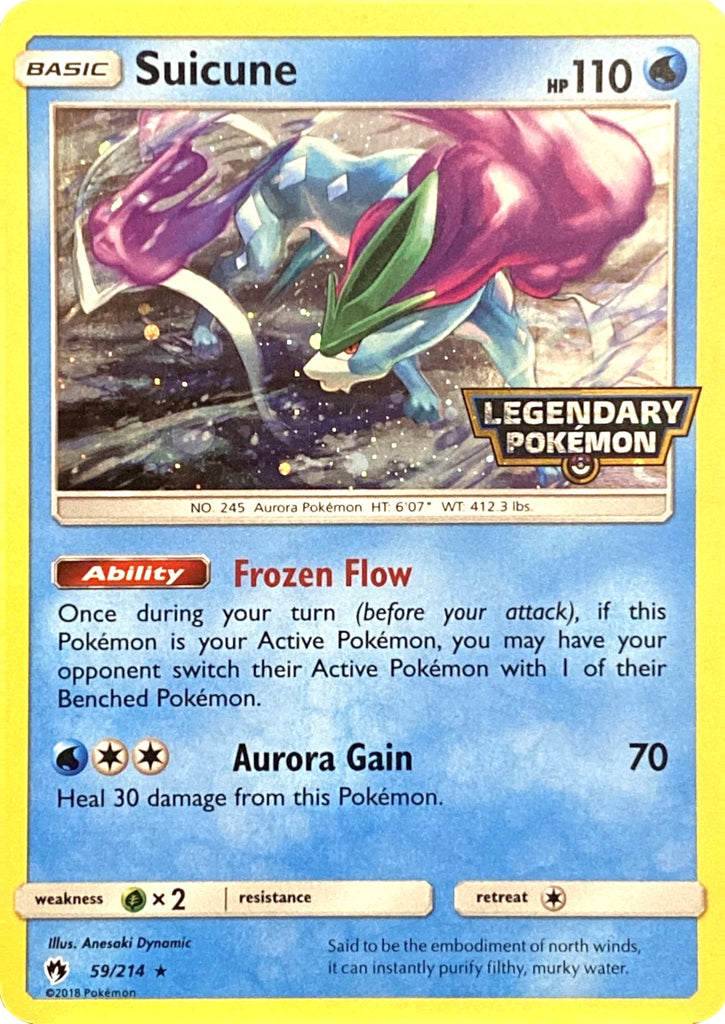 suicune pokemon 4ever card (Legendary Stamped) 059/214 [Miscellaneous Cards & Pro Color:Rose Red anime tcg cards If Suicune is Burned What are card draw