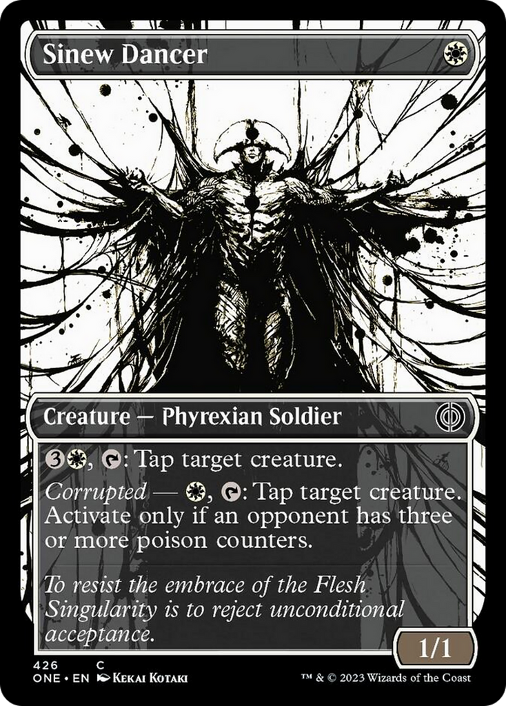 Sinew Dancer (Showcase Ichor Step-and-Compleat Foil) [Phyrexia: All Wi