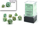 Chessex (20409) Marble Green/dark green Mini-Polyhedral 7-Die Set