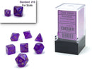 Chessex (20587) Borealis Royal Purple/gold Luminary Mini-Polyhedral 7-Die Set