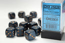 Chessex (25626) Opaque Dusty Blue/copper 16mm d6 Dice Block (12 dice)