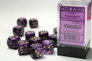 Chessex (27637) Vortex Purple/gold 16mm d6 Dice Block (12 dice)
