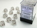 Chessex (27801) Frosted Clear/black 12mm d6 Dice Block (36 dice)