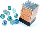 Chessex (27856) Nebula Oceanic/gold Luminary 12mm d6 Dice Block (36 dice)