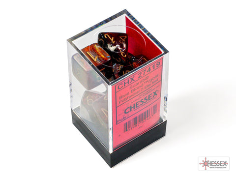 Chessex (27419) Scarab Blue Blood/gold Polyhedral 7-Die set