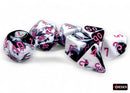 Chessex (26469) Gemini Black-White/pink Polyhedral 7-Dice Set