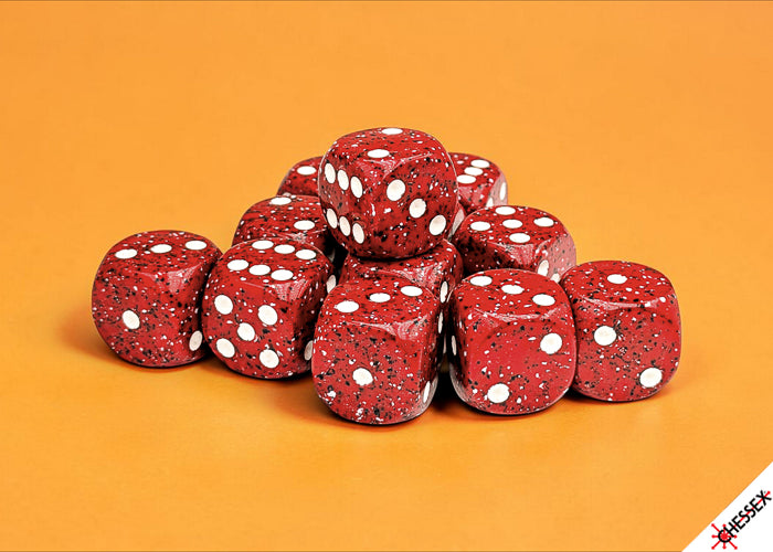 Chessex (25774) Speckled Lava Stone 16mm d6 Dice Block (12 dice)