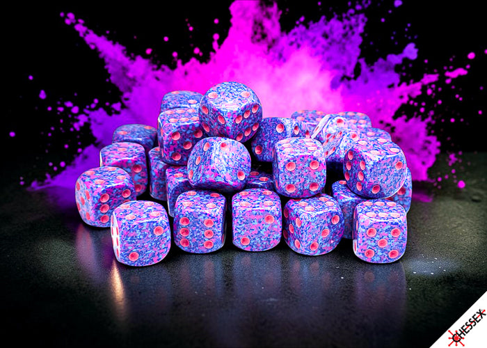 Chessex (25967) Speckled Purple Passion 12mm d6 Dice Block (36 dice)