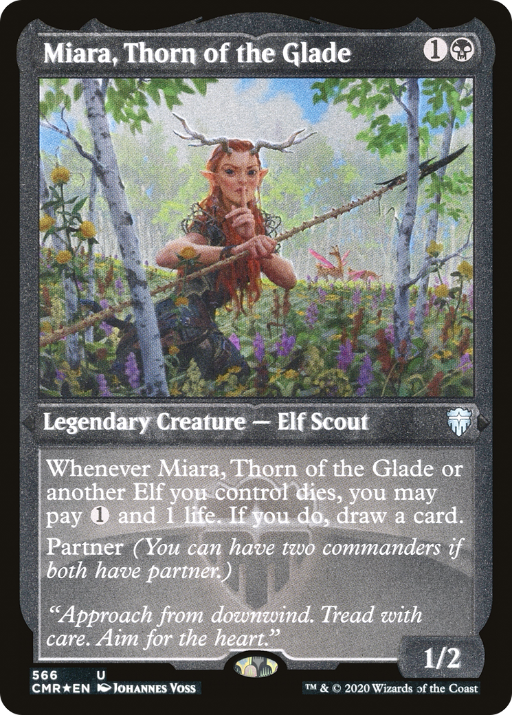 Miara, Thorn of the Glade (Foil Etched) - [Commander Legends] Foil