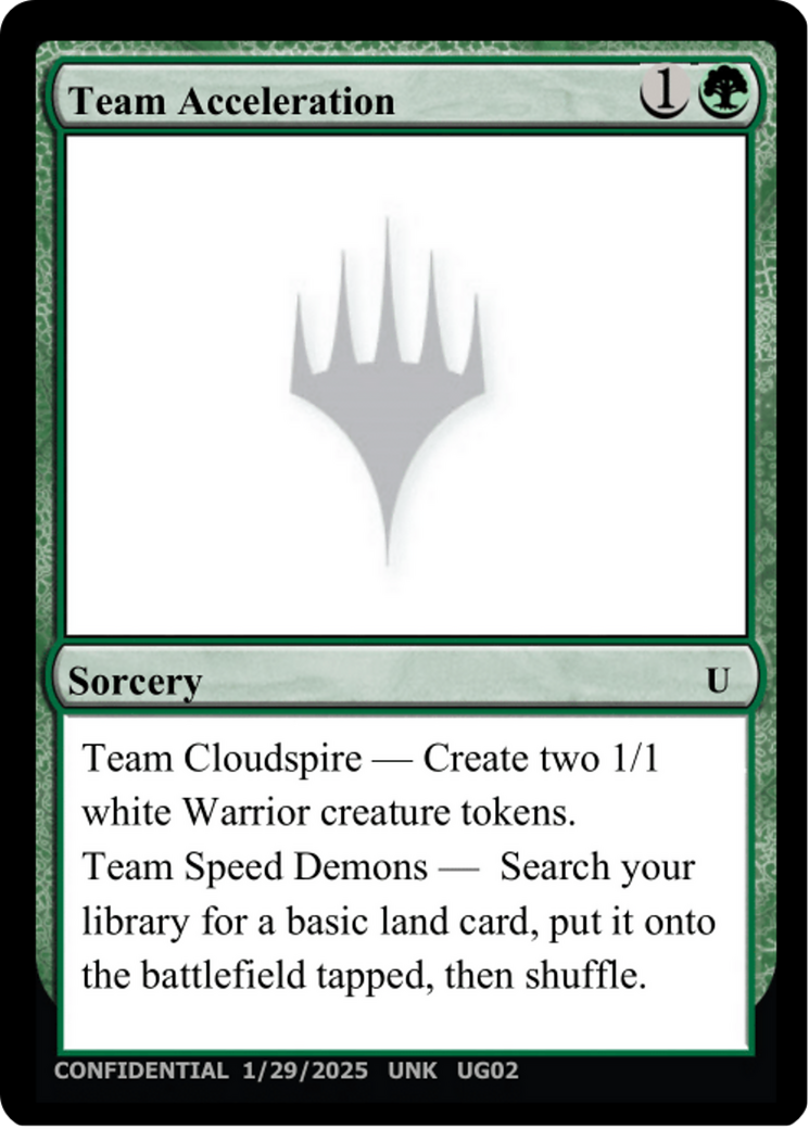 Team Acceleration [Un-Known Event Playtest Cards]