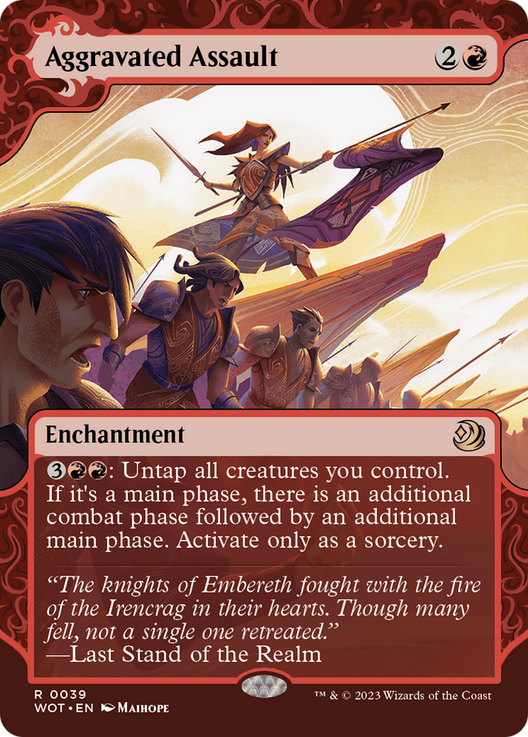 Aggravated Assault - Wilds of Eldraine: Enchanting Tales: (Showcase) (Borderless)