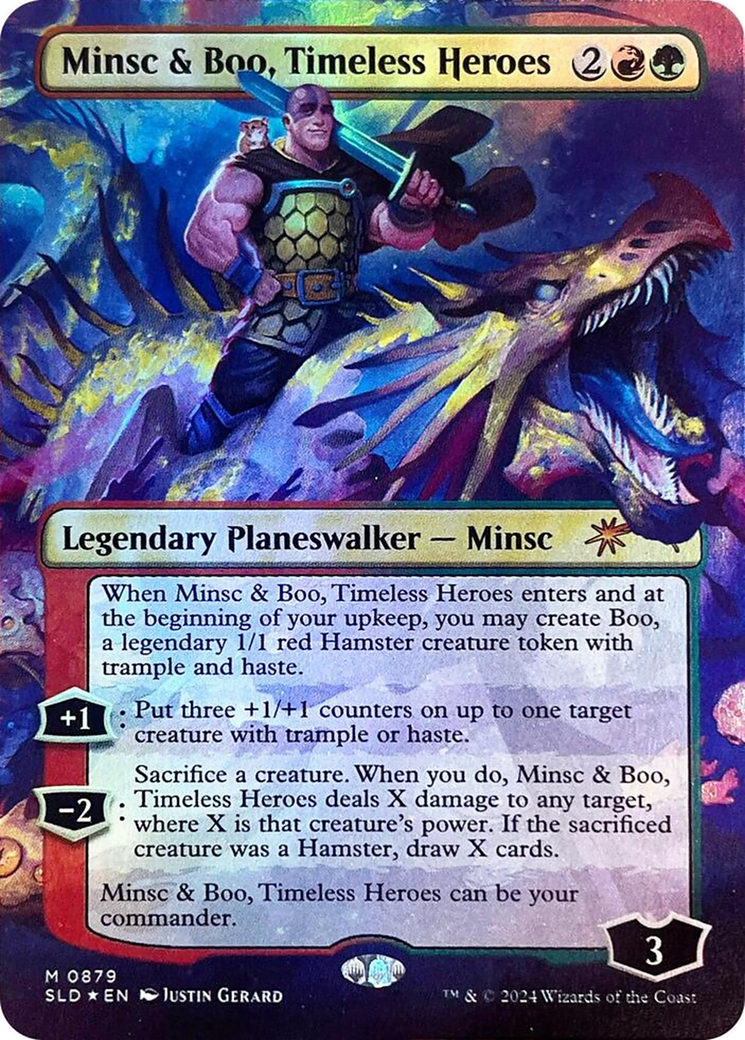 Minsc & Boo, Timeless Heroes (Rainbow Foil) [Secret Lair Drop] (Borderless) Foil