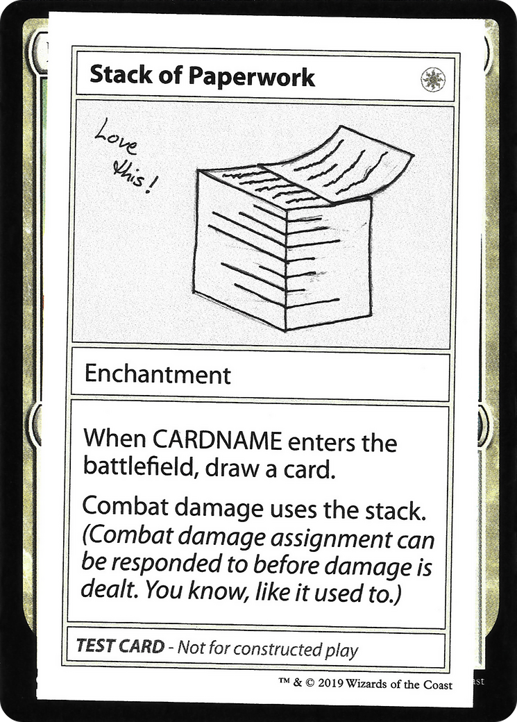 Stack of Paperwork (No PW Symbol) - [Mystery Booster Playtest Cards 2021]