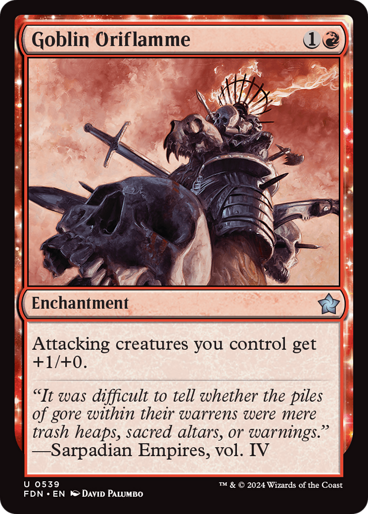 Goblin Oriflamme: (enchantment) [Foundations]