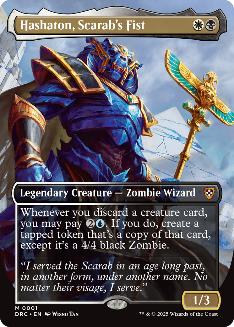 Hashaton, Scarab's Fist (Borderless) [Commander: Aetherdrift]