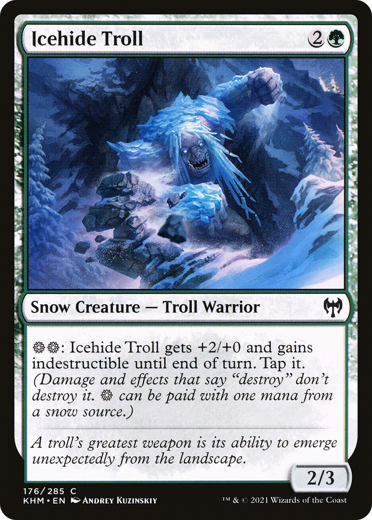 Icehide Troll: (snow) [Kaldheim]