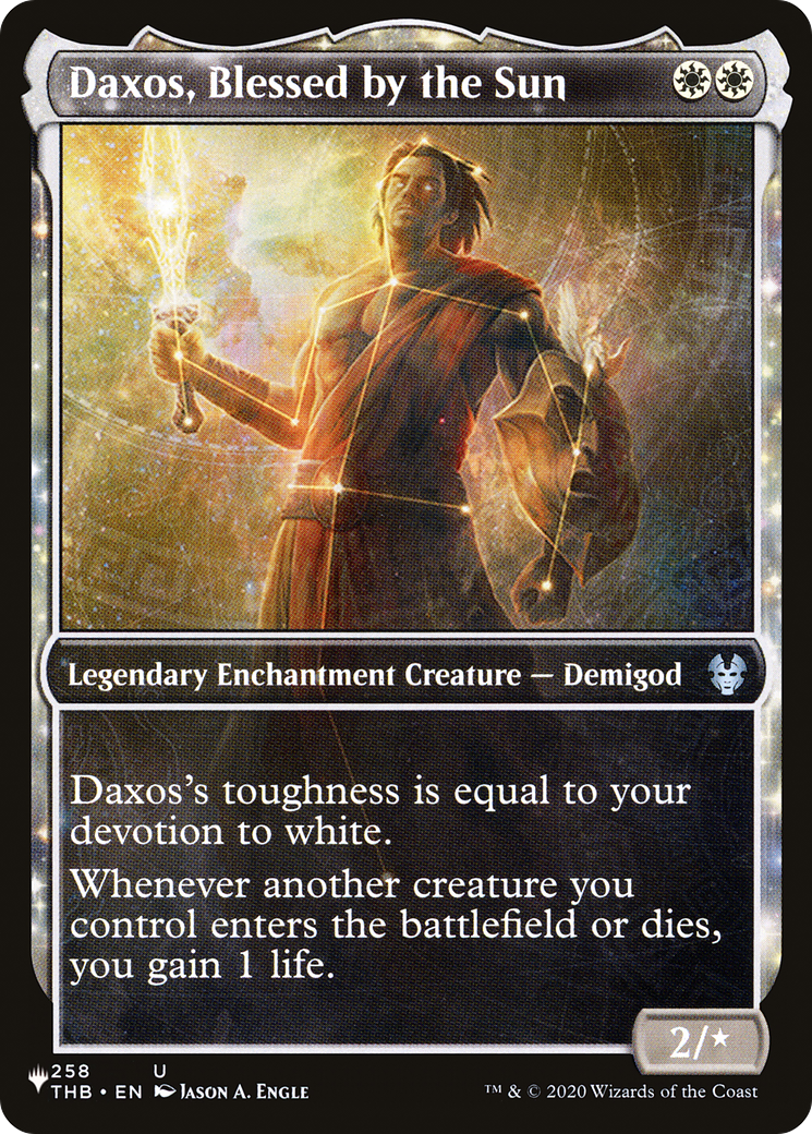 Daxos, Blessed by the Sun (Showcase): (enchantment, Showcase) [The List]