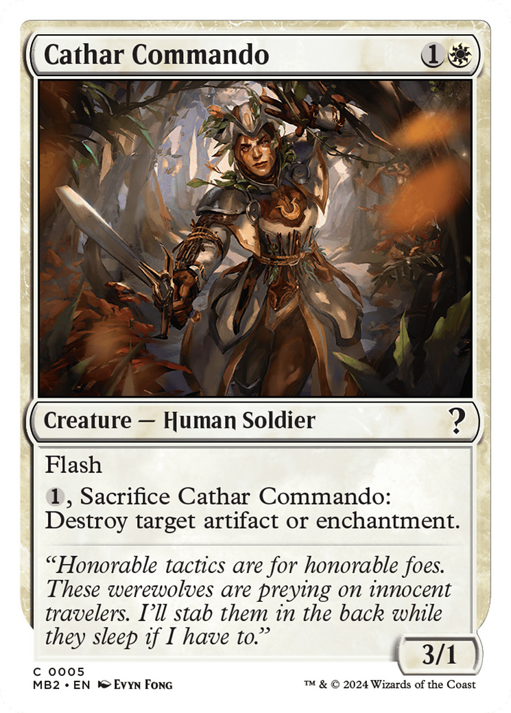 Cathar Commando (White Border) - Mystery Booster 2