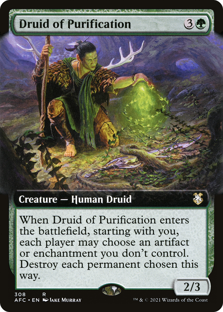 Druid of Purification (Extended Art): (Extended Art) [Forgotten Realms Commander]