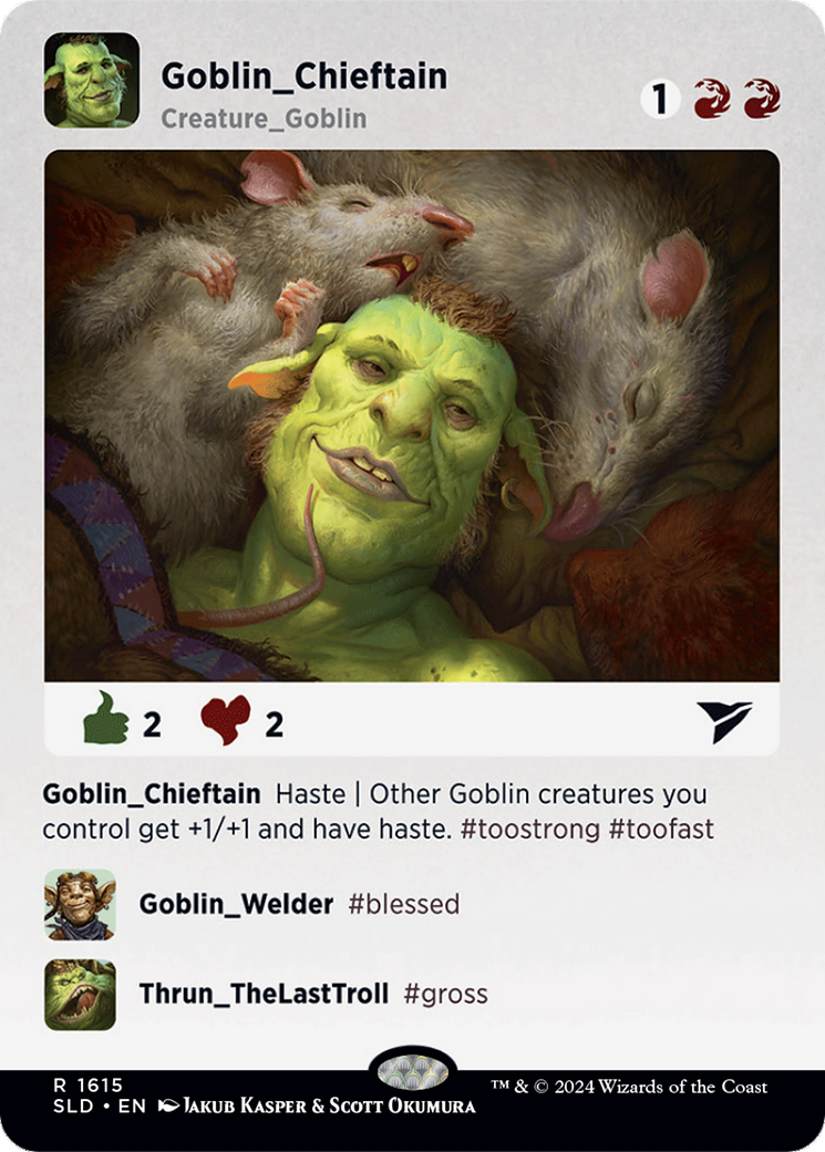 Goblin Chieftain (Borderless) [Secret Lair Drop]