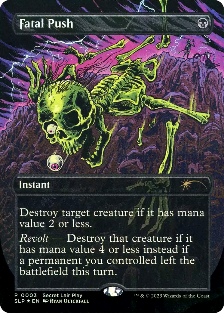 Fatal Push (Borderless) [Secret Lair Showdown] Foil