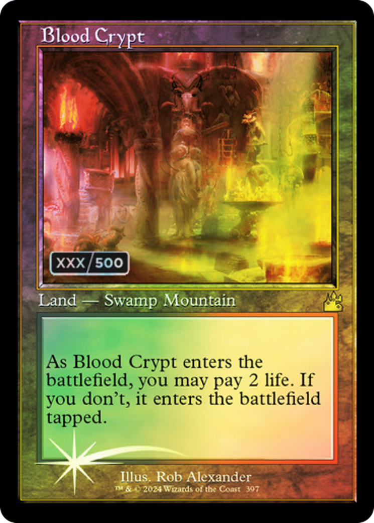 Blood Crypt (Retro Frame) (Serial Numbered) - Ravnica Remastered Foil
