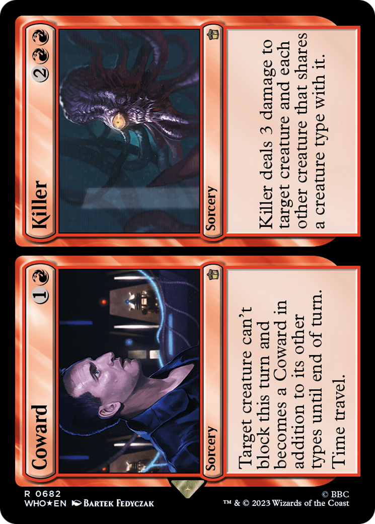 Coward // Killer (Surge Foil) [Doctor Who] Foil
