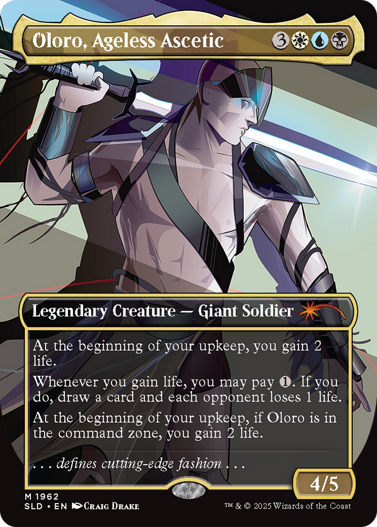 Oloro, Ageless Ascetic (Rainbow Foil) [Secret Lair Drop] (Borderless) Foil