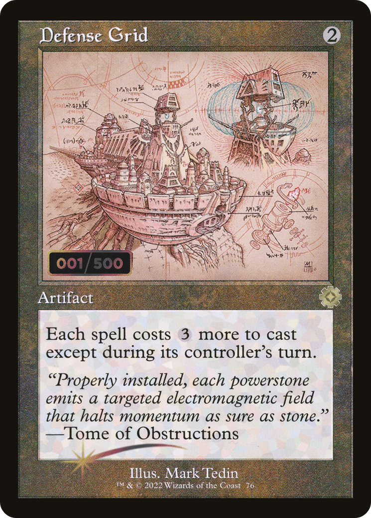 Defense Grid (Schematic) (Serial Numbered) - The Brothers' War Retro Artifacts Foil