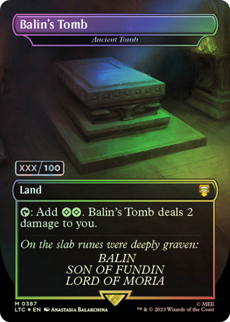Balin's Tomb - Ancient Tomb (Serial Numbered) - Tales of Middle-earth Commander / Balin's Tomb (Borderless) Foil