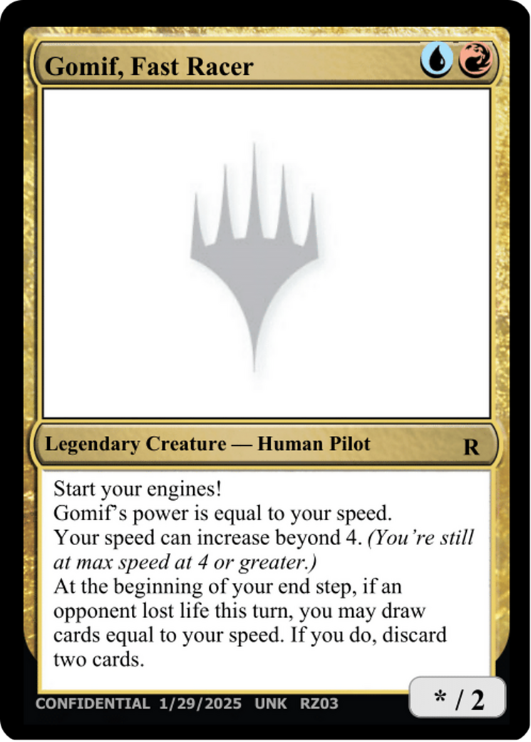Gomif, Fast Racer [Un-Known Event Playtest Cards]