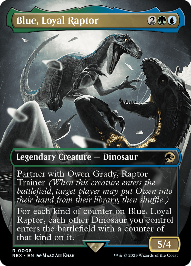 Blue, Loyal Raptor (Borderless) - Jurassic World Collection
