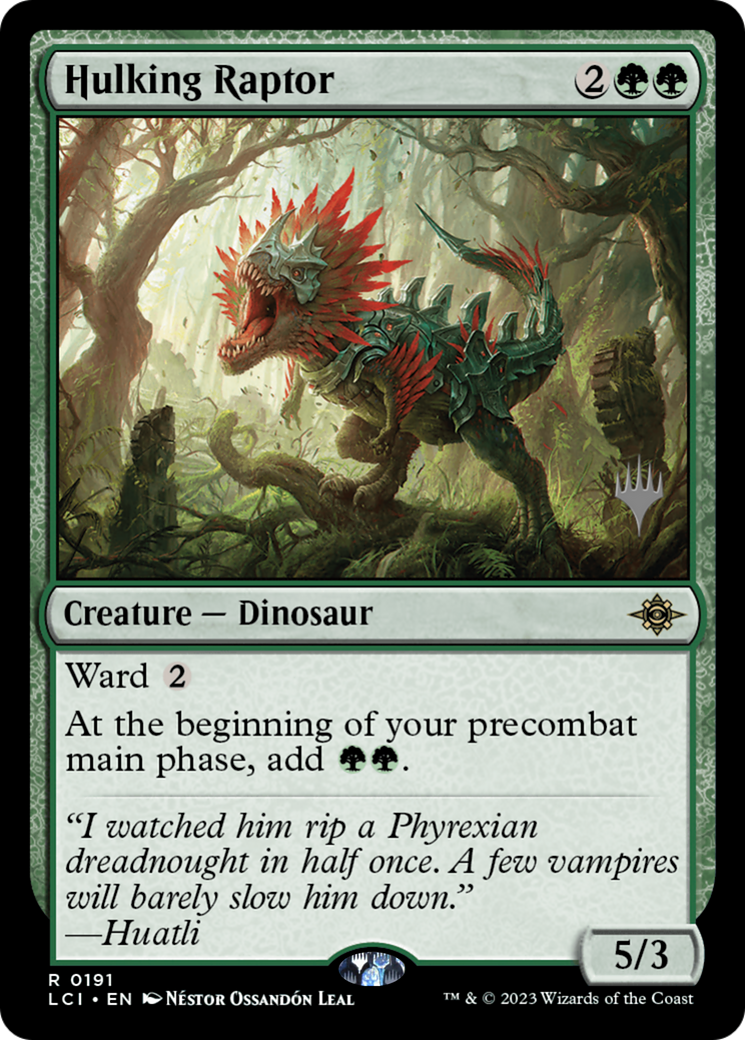 Hulking Raptor [The Lost Caverns of Ixalan Promos]