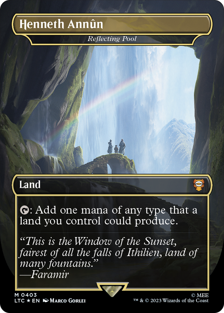 Henneth Annun - Reflecting Pool (Surge Foil) (Borderless) [Tales of Middle-earth Commander] / Henneth Annûn Foil