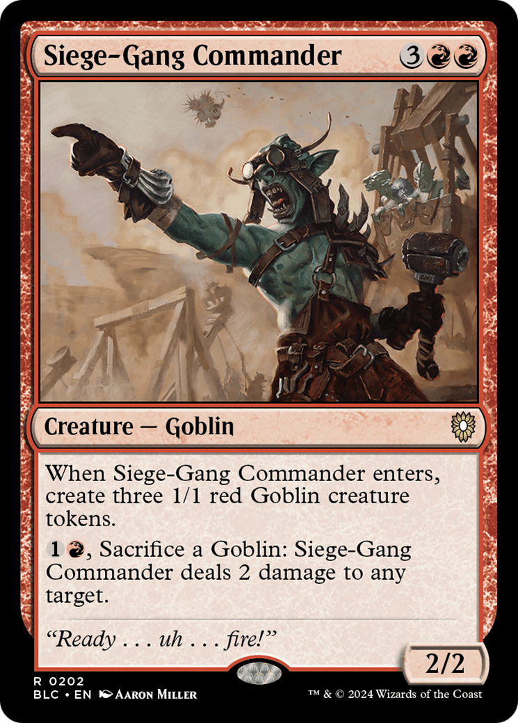 Siege-Gang Commander - [Bloomburrow Commander]