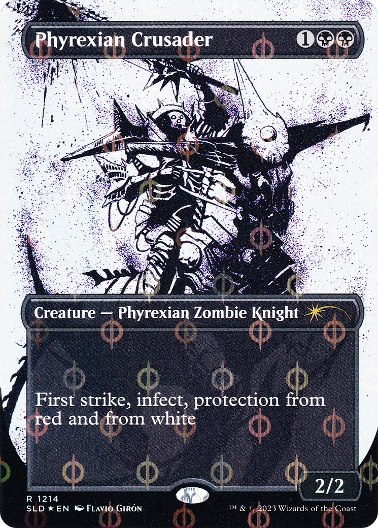 Phyrexian Crusader (Step-and-Compleat Foil) [Secret Lair Drop] (Borderless) Foil