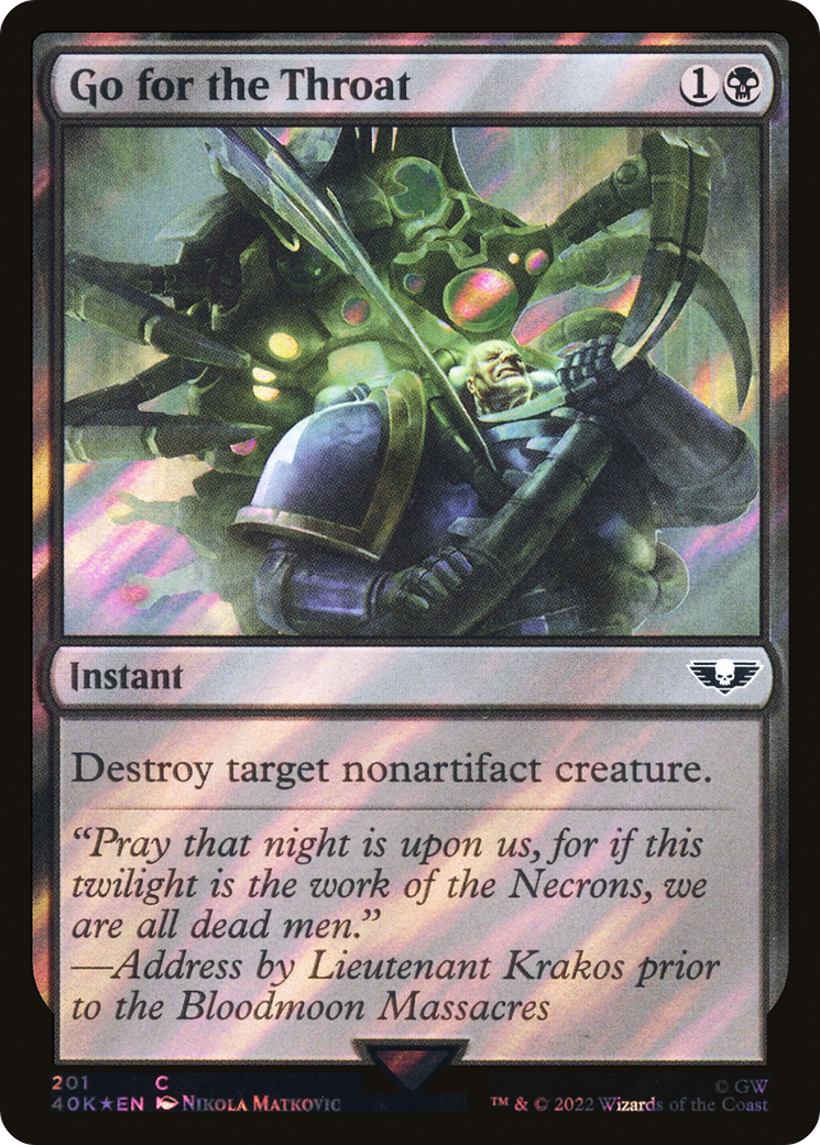 Go for the Throat (Surge Foil) [Warhammer 40,000 Commander] Foil