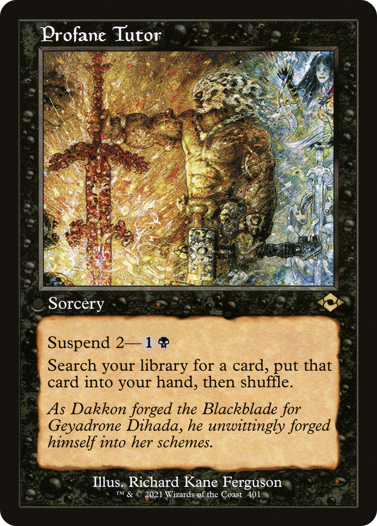 Profane Tutor (Retro Frame) (MH2-401) - Modern Horizons 2 Etched Foil