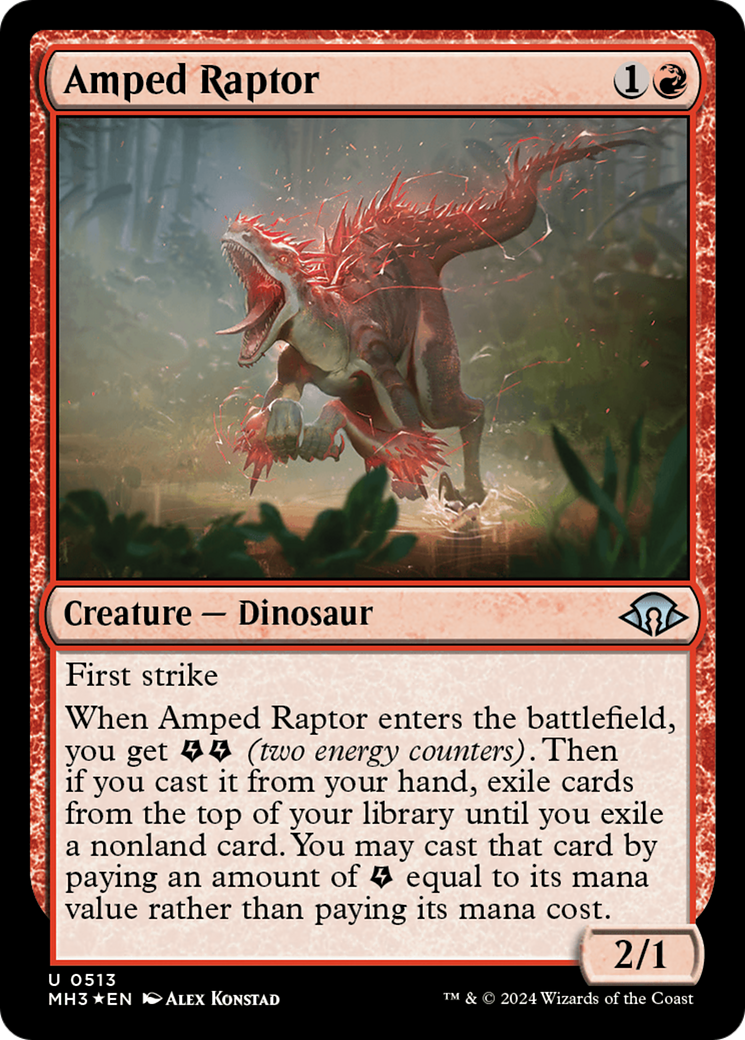 Amped Raptor (Ripple Foil) - Modern Horizons 3 Foil