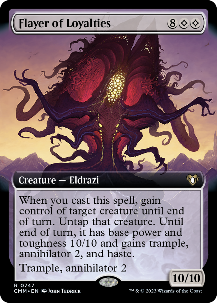Flayer of Loyalties (Extended Art): (Extended Art) [Commander Masters]