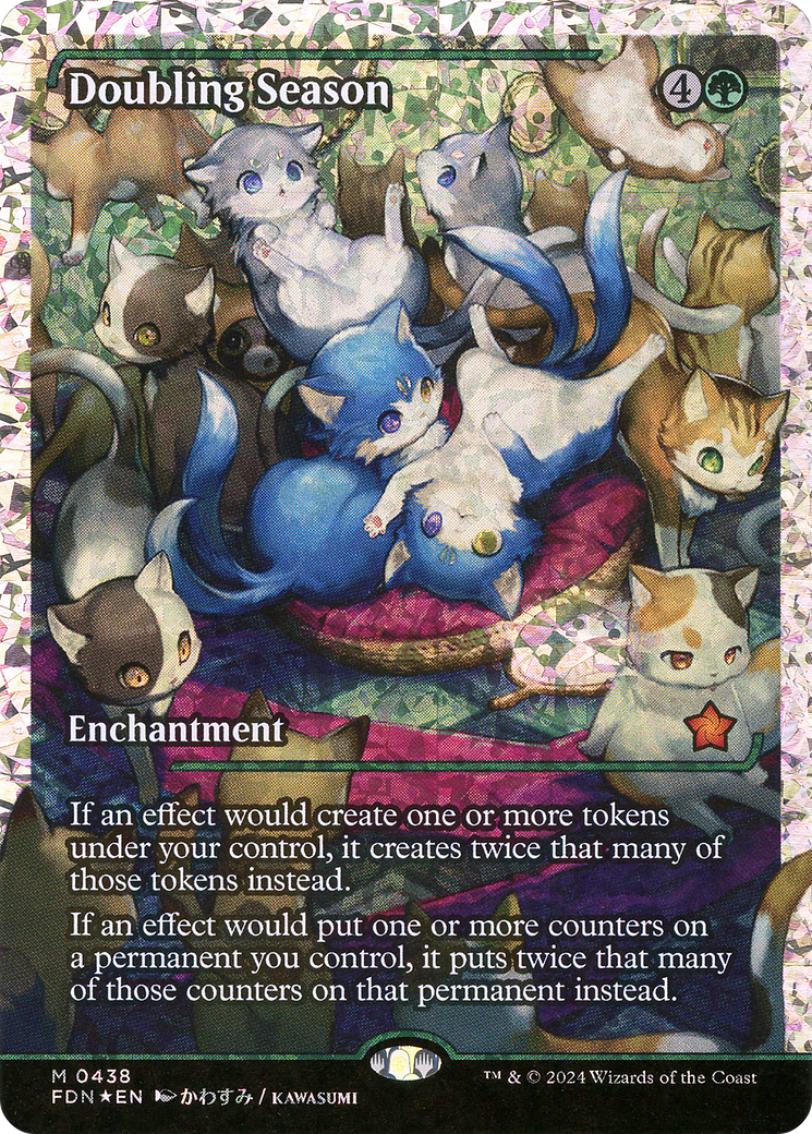 Doubling Season (Showcase) (Fracture Foil): (Showcase, enchantment) [Foundations] Foil